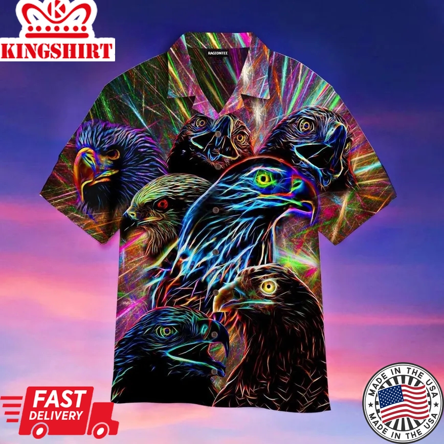 Eagle Neon Trendy Hawaiian Shirt