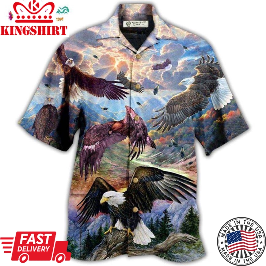 Eagle Spread Wings To The Sky Hawaiian Shirt