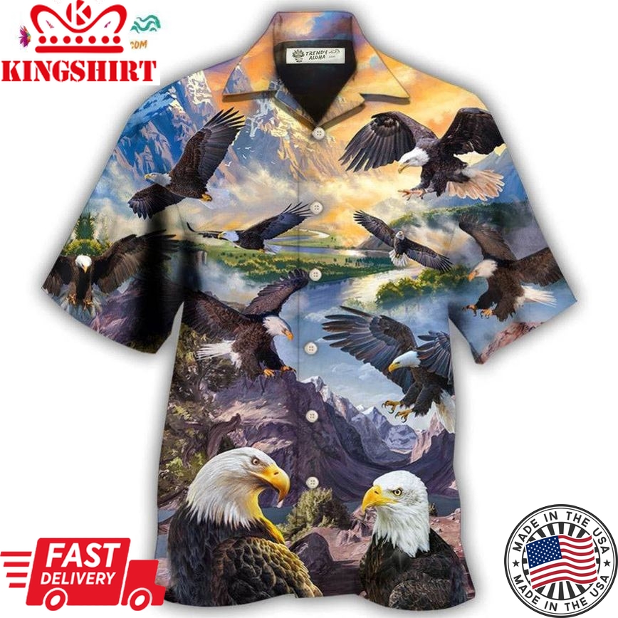 Eagle Spread Wings To The Sky Style Hawaiian Shirt