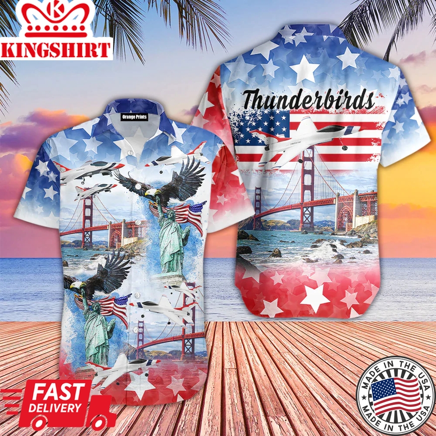 Eagle Thunderbirds Usaf Air Independence Day Happy The 4Th Of July Trendy Hawaiian Shirt