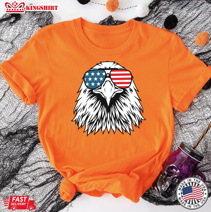 Eagle With American Flag Patriotic T-Shirt