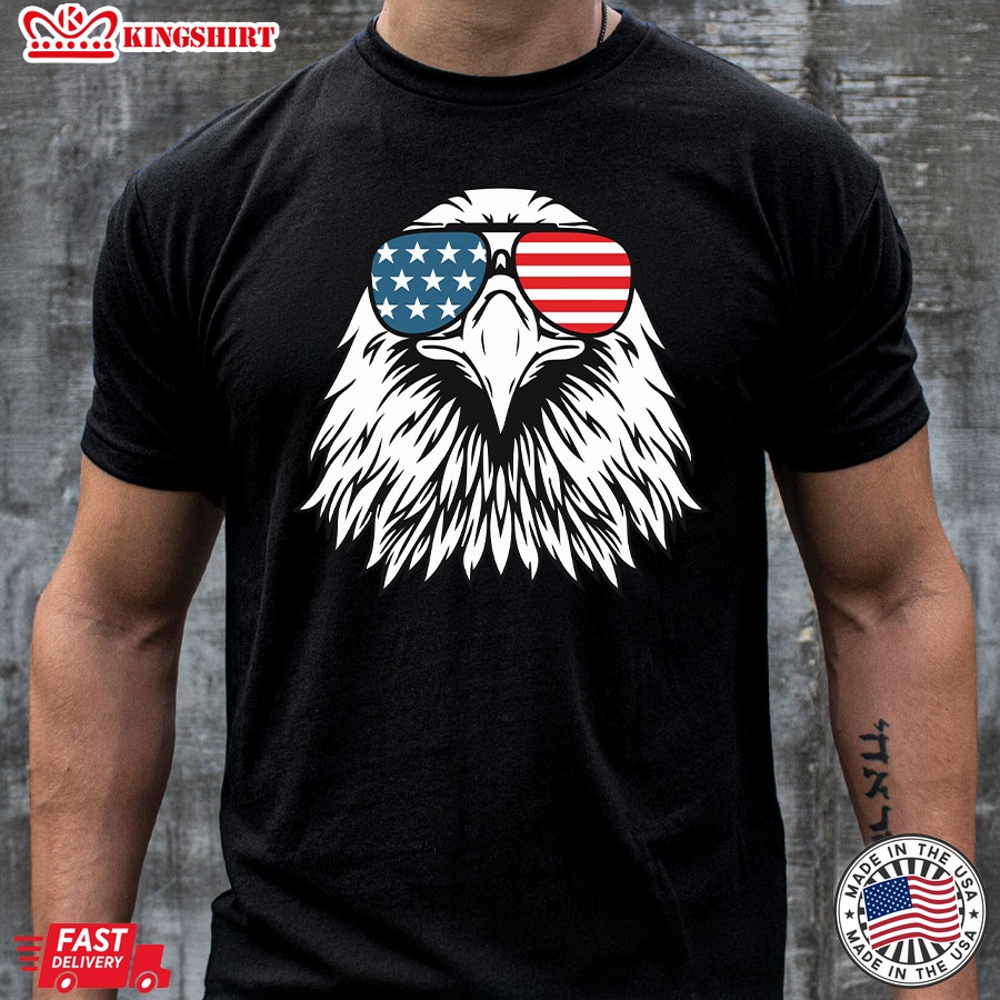 Eagle With American Flag Patriotic T-Shirt