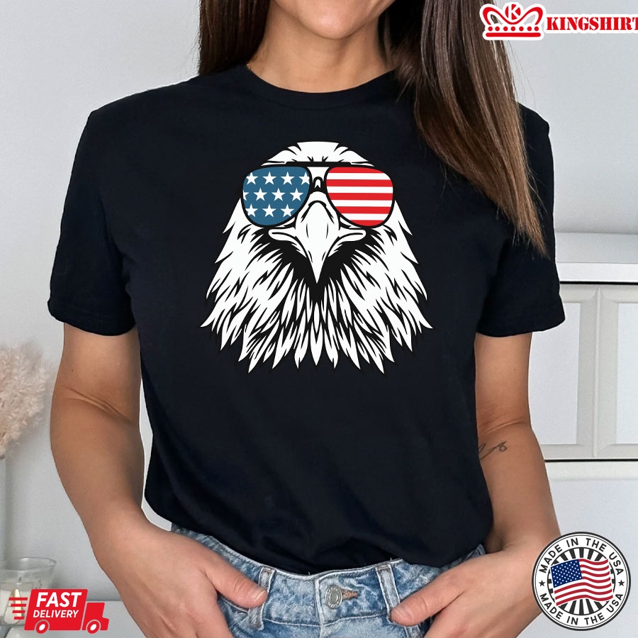 Eagle With American Flag Patriotic T-Shirt