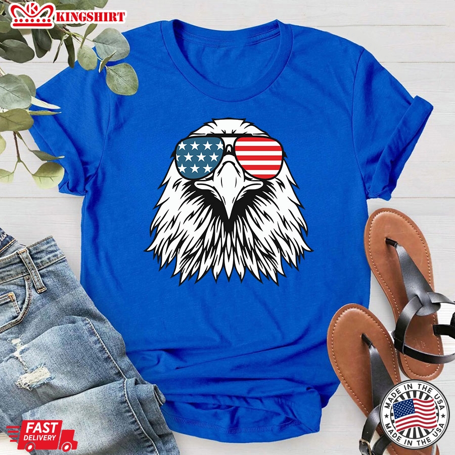 Eagle With American Flag Patriotic T-Shirt