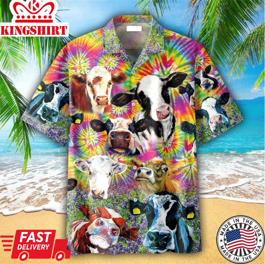 Easily Attracted By Cows Trendy Hawaiian Shirt, Hawaii Shirt Men, Aloha Shirt, Tropical Sleeve Summer