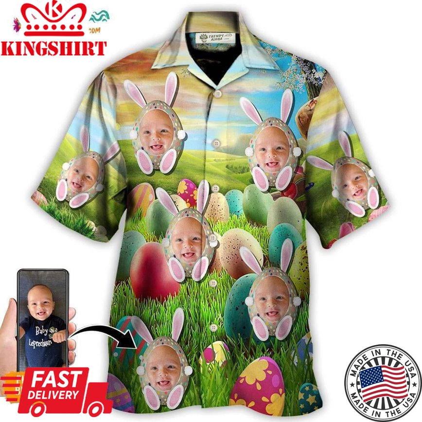 Easter This Is My Easter Shirt Bunny Cute Custom Photo - Hawaiian Shirt - Personalized Photo Gifts Hawaiian Shirt