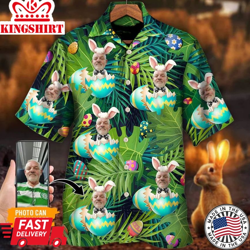 Easter This Is My Easter Shirt Style Tropical Happy Custom Photo Hawaiian Shirt