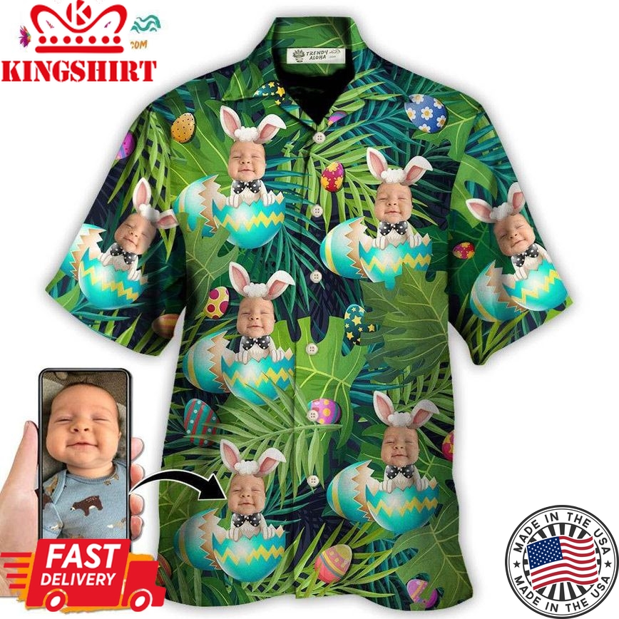 Easter This Is My Easter Shirt Style Tropical Happy Custom Photo - Hawaiian Shirt - Personalized Photo Gifts Hawaiian Shirt