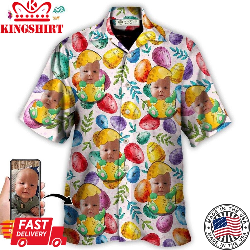 Easter This Is My Easter Shirt Style Watercolor Happy Custom Photo - Hawaiian Shirt - Personalized Photo Gifts Hawaiian Shirt