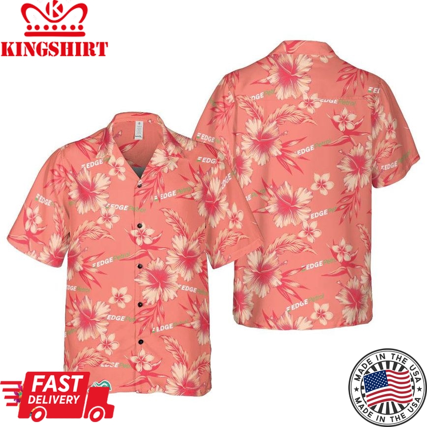 Edgepetrol Logo Salmon Color Version Hawaiian Shirt