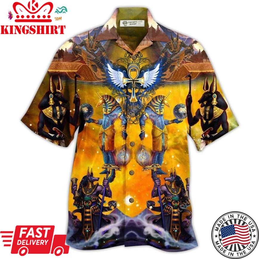 Egypt Gold Style With Vintange Style Hawaiian Shirt