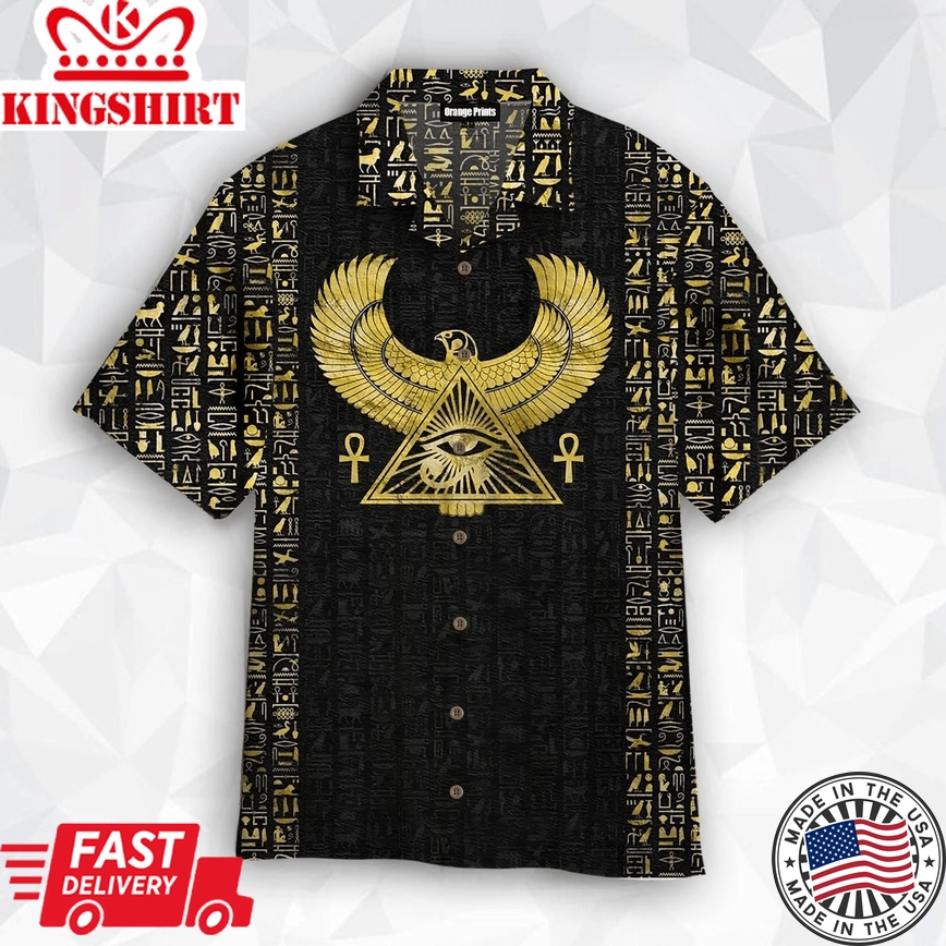 Egyptian Eye Of Horus Trendy Hawaiian Shirt For