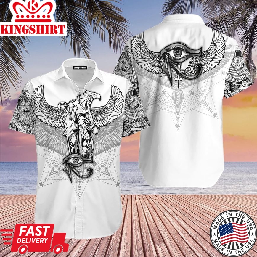 Egyptian Gods Ancient Tattoo Aloha Hawaiian Shirt | For Men & For Women |