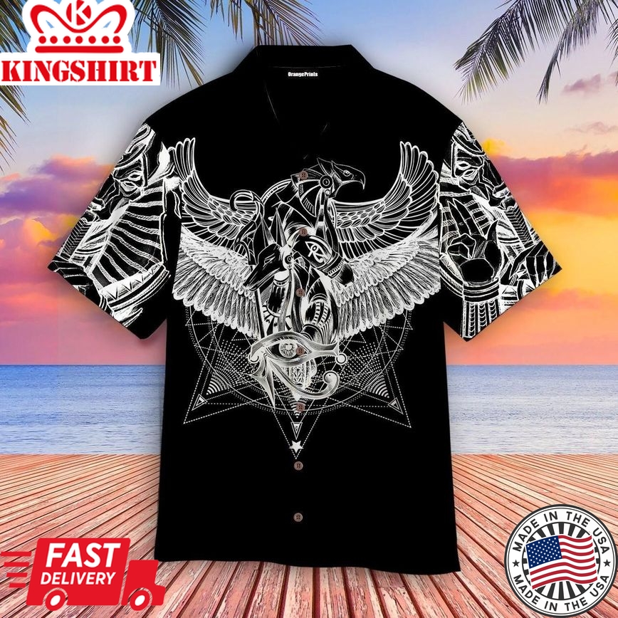 Egyptian Gods Ancient Tattoo Trendy Hawaiian Shirt For