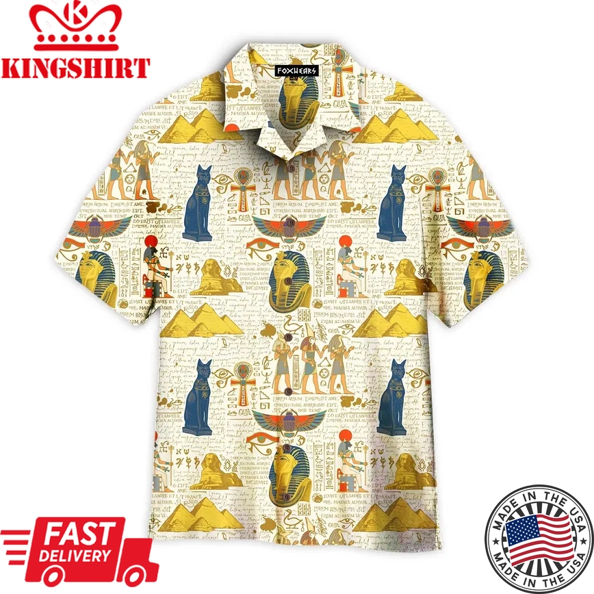 Egyptian Gods Trendy Hawaiian Shirt For Aloha Shirt