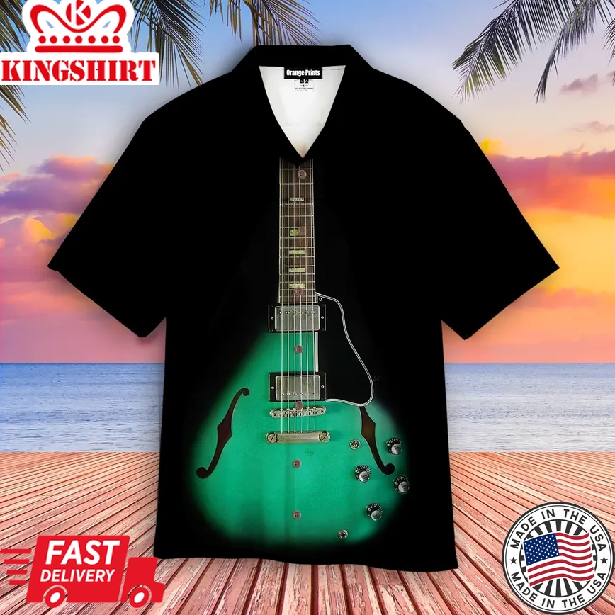 Electric Guitars Trendy Hawaiian Shirt For