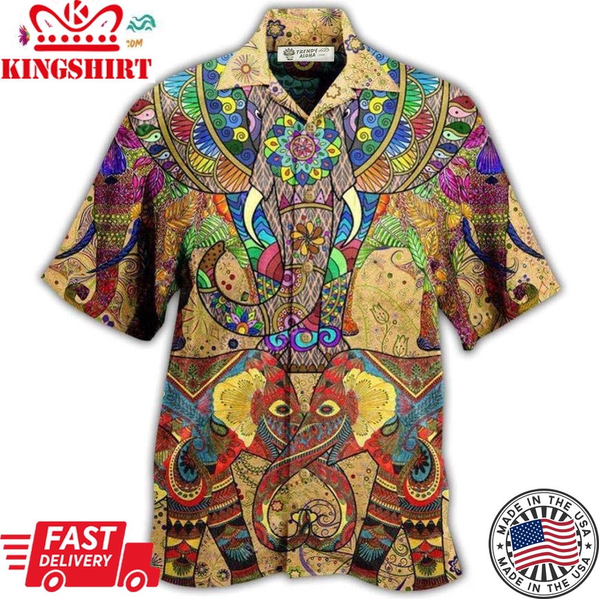 Elephant The Colorful Vintage Hawaiian Shirt