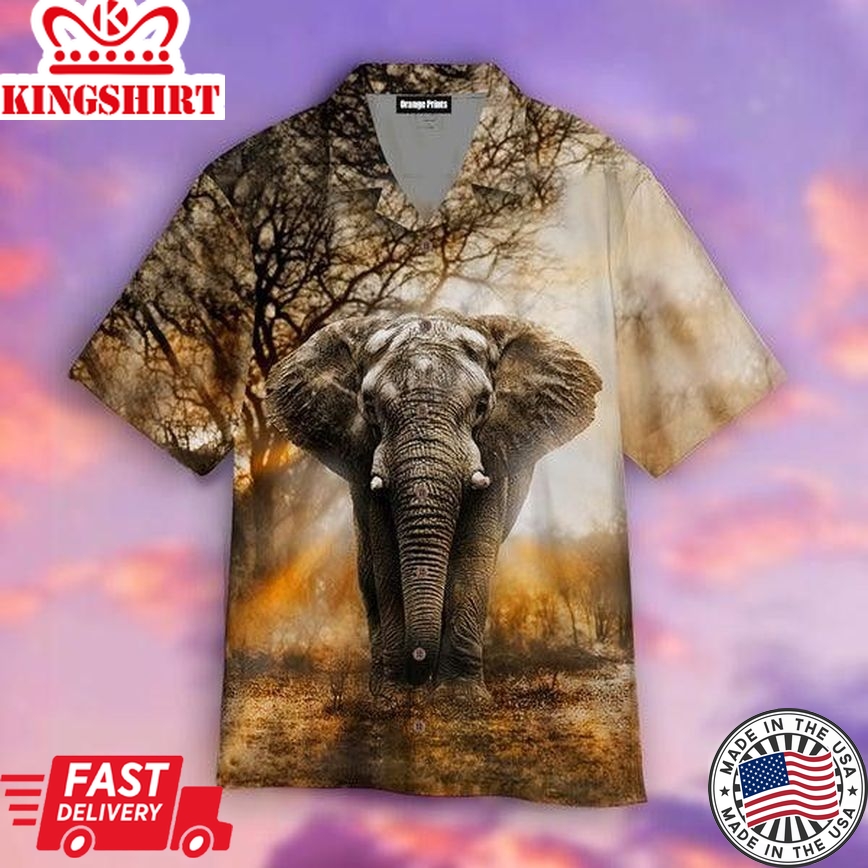 Elephant Trendy Hawaiian Shirt For