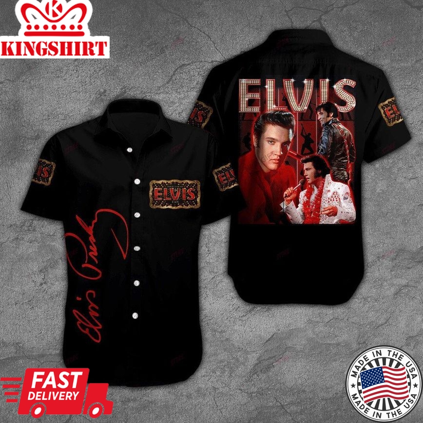 Elvis Presley Essence Captured on Hawaiian 3D Apparel