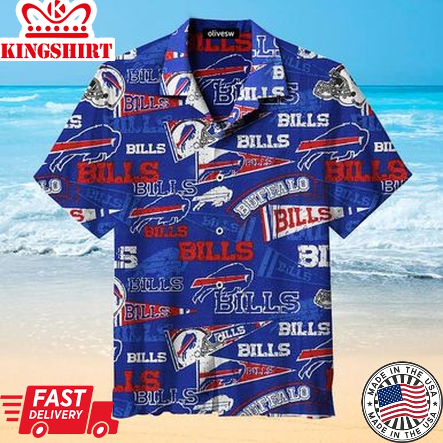 Embrace the Beach Vibes with Buffalo Bills Hawaiian Shirt - Tropical Flower Edition for Men