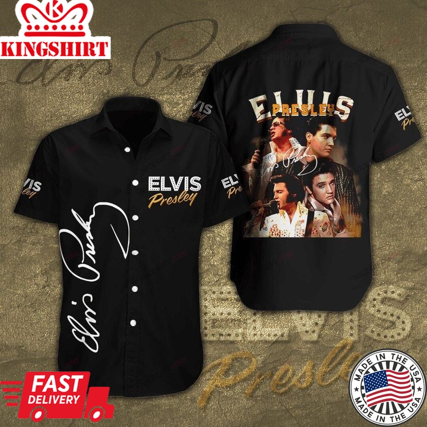 Embrace the Golden Era of Elvis with 3D Hawaiian Print