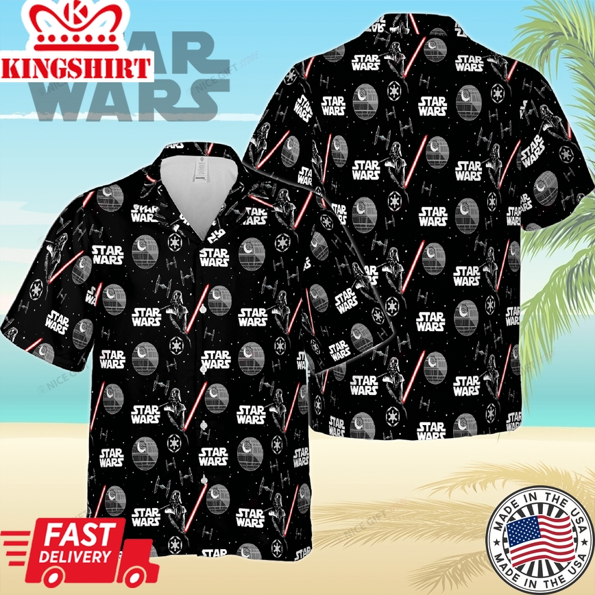 Embrace the Power of Darth Vader on Star Wars 3D Hawaiian Attire