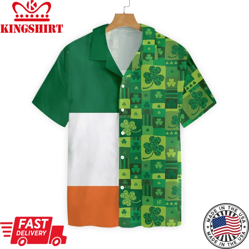 Emerald Paradise: Hawaiian Shirt with Irish Saint Patrick's Day Theme