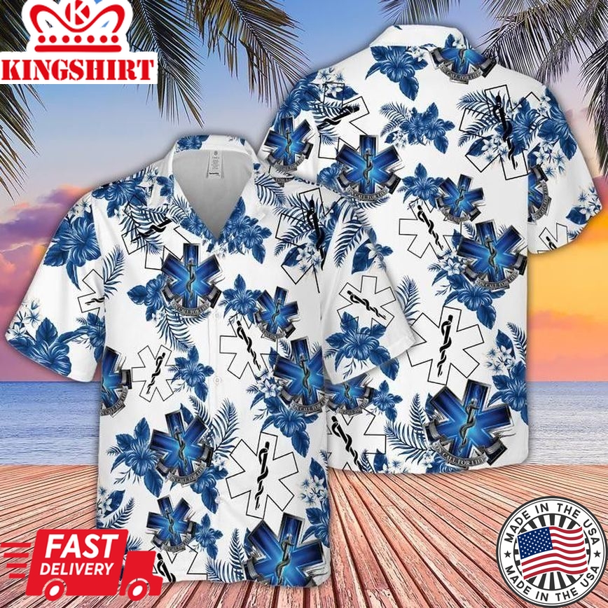 Ems Symbols Hibiscus Flower Trendy Hawaiian Shirt