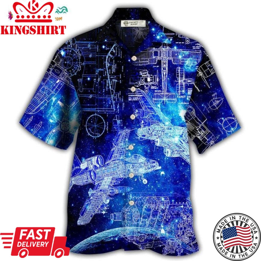 Engineer Aerospace Style Hawaiian Shirt