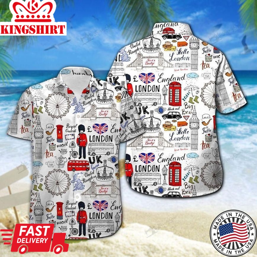 England Trendy Hawaiian Shirt