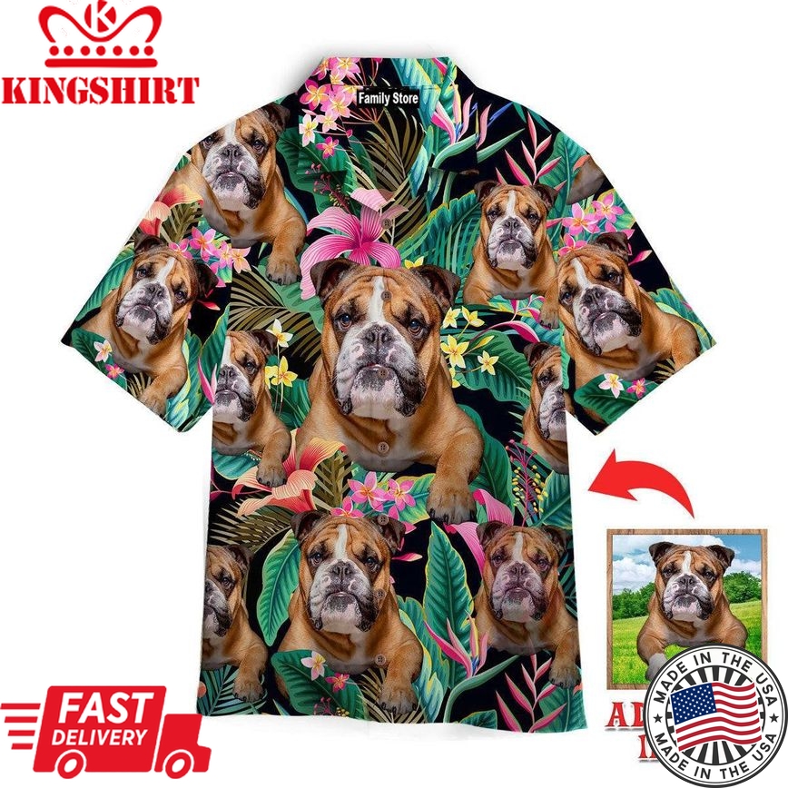 English Bulldog Custom Hawaiian Shirt