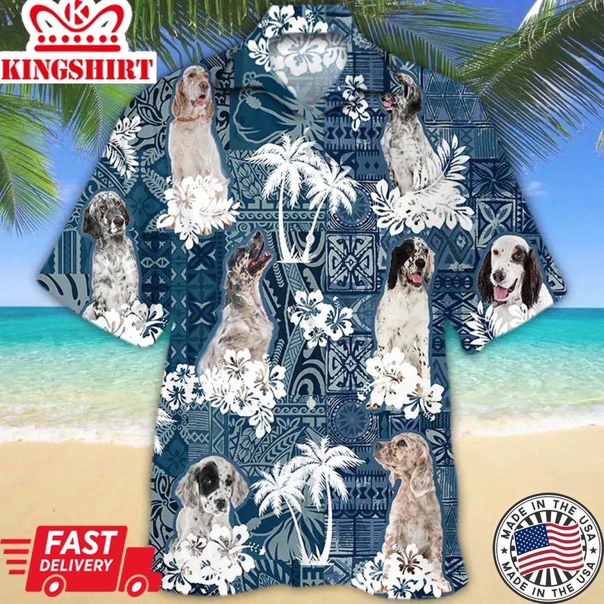 English Setter Trendy Hawaiian Shirt New Aloha Shirt