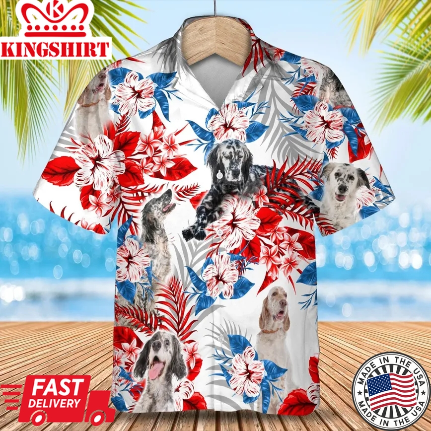 English Setter Trendy Hawaiian Shirt Summer Aloha Shirt, Trendy Hawaiian Shirt For Men And Women