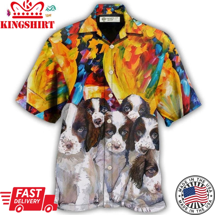 English Springer Spaniel Dog Art Dog Lovely Hawaiian Shirt