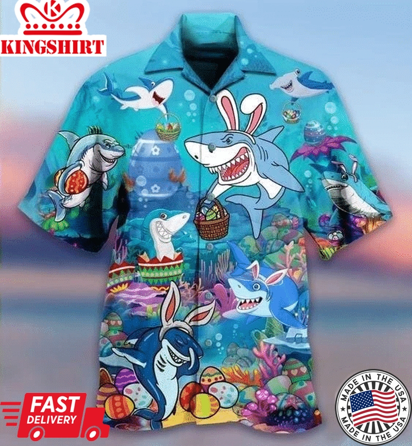 Enjoy Easter With Sharks Hawaiian Shirt