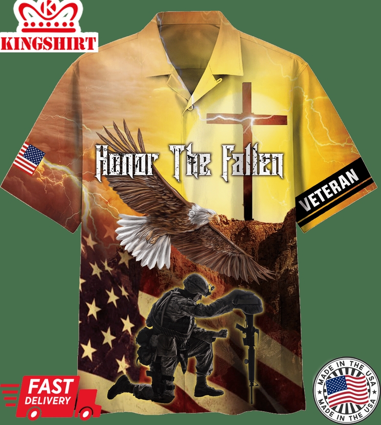 Eternal Heroes Hawaiian Shirt - Honor The Fallen Eagle Edition