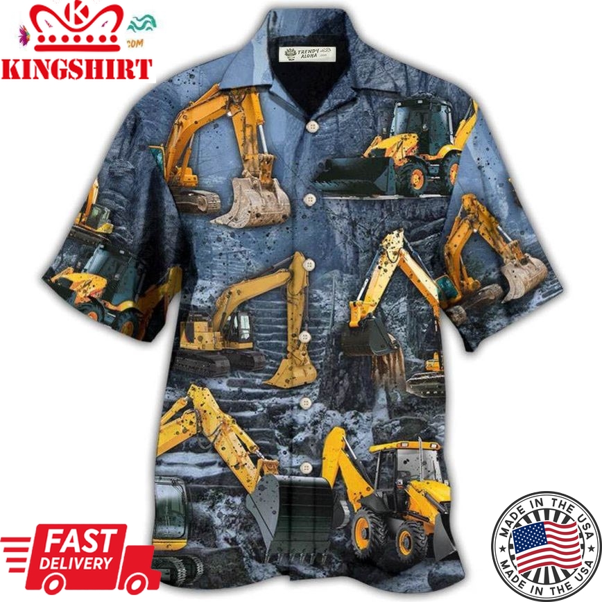 Excavator Strong Power Hawaiian Shirt