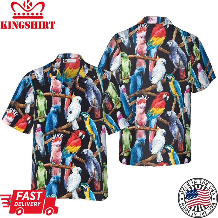 Exotic Parrots & Plant Hawaiian Shirt