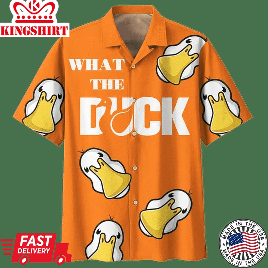 Face Duck Background Trendy Hawaiian Shirt, Summer Hawaii Shirt For Men Women