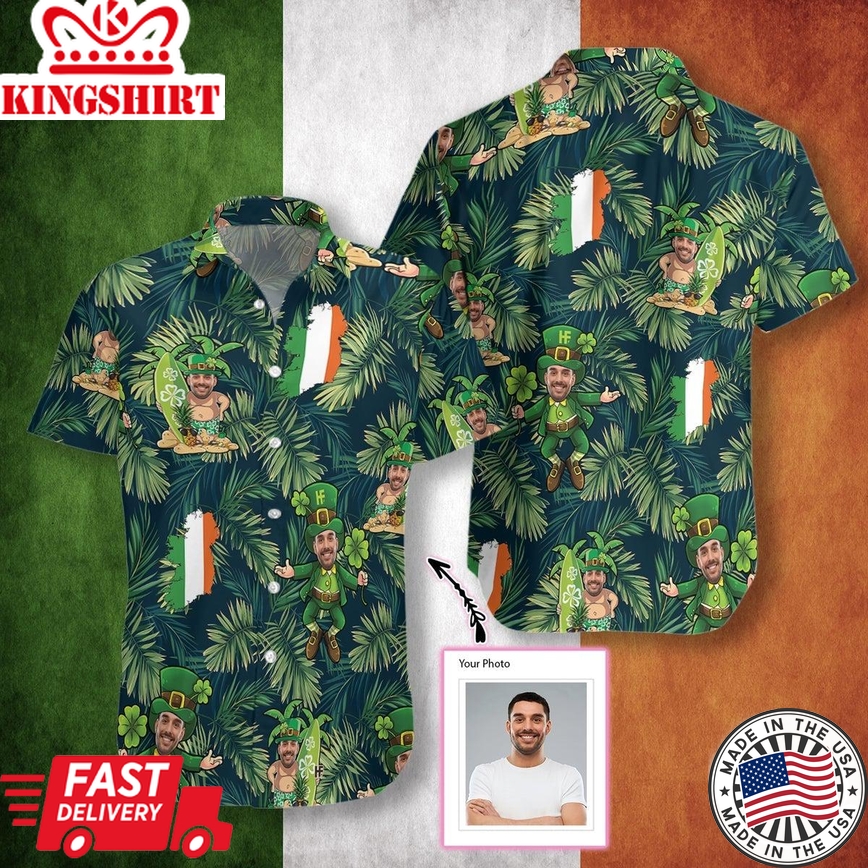 Face Leprechaun Irish Proud Custom Hawaiian Shirt