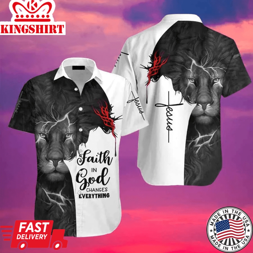 Faith In God Hawaiin Shirt - Christian Hawaiin Shirt For Men & Women