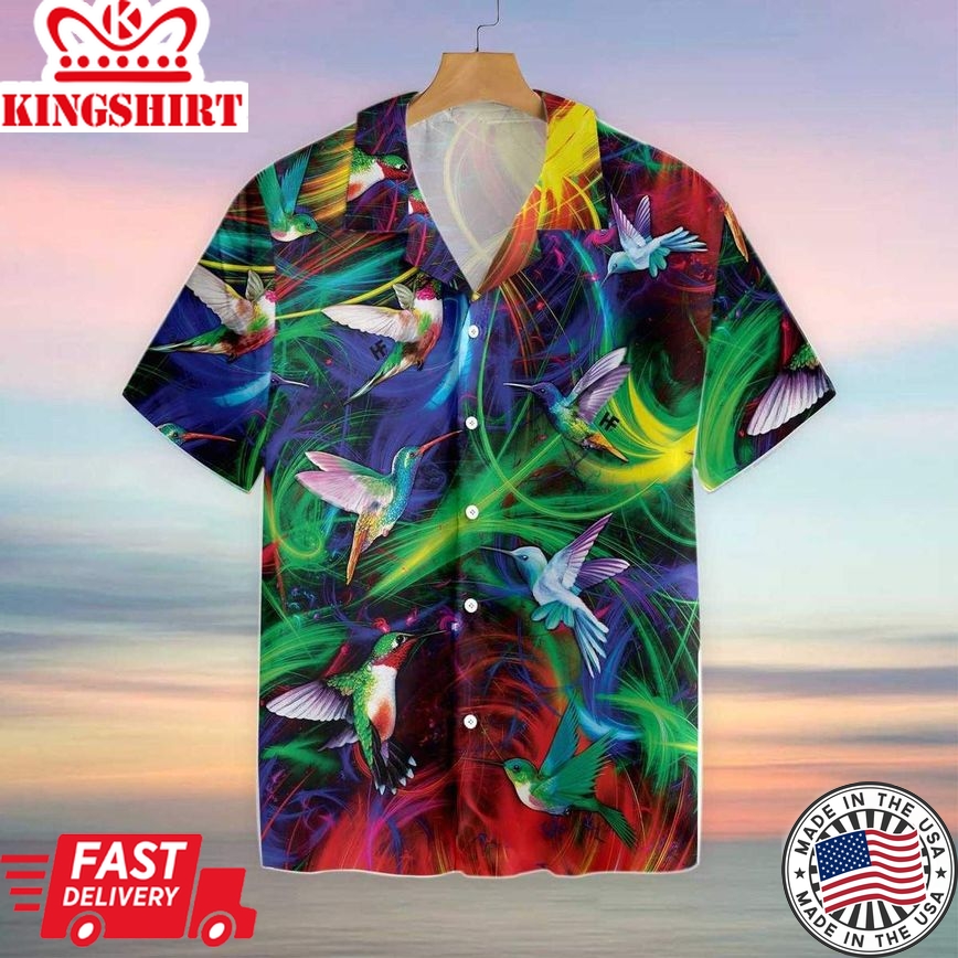 Fantasy Hummingbird Trendy Hawaiian Shirt