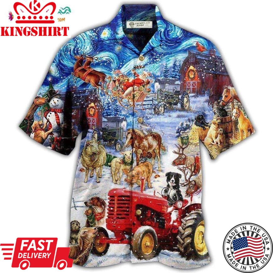 Farm Merry Xmas Lover Forever Hawaiian Shirt