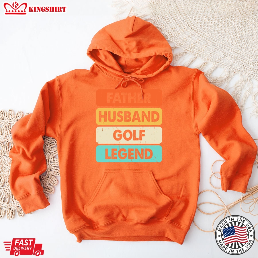 Father Husband Golf Legend Vintage Golf Lovers Father's Day Hoodie