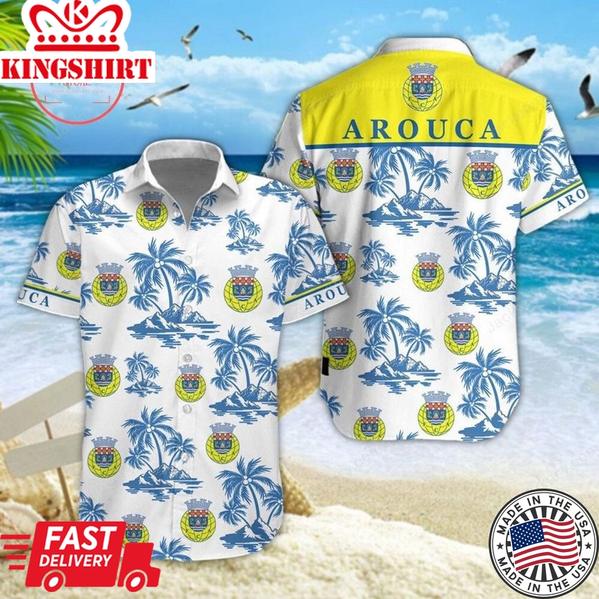 Fc Arouca Coconut Tree Trendy Hawaiian Shirt Aloha Shirt