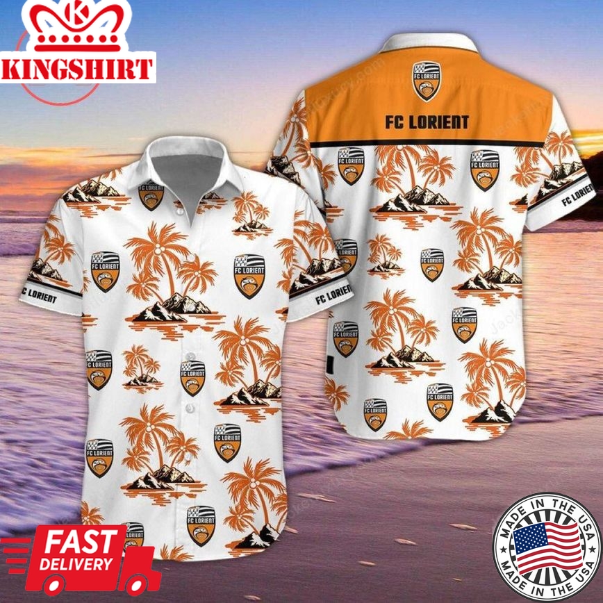 Fc Lorient Coconut Tree Trendy Hawaiian Shirt Aloha Shirt