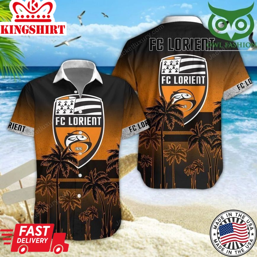 Fc Lorient Palm Tree Trendy Hawaiian Shirt Aloha Shirt