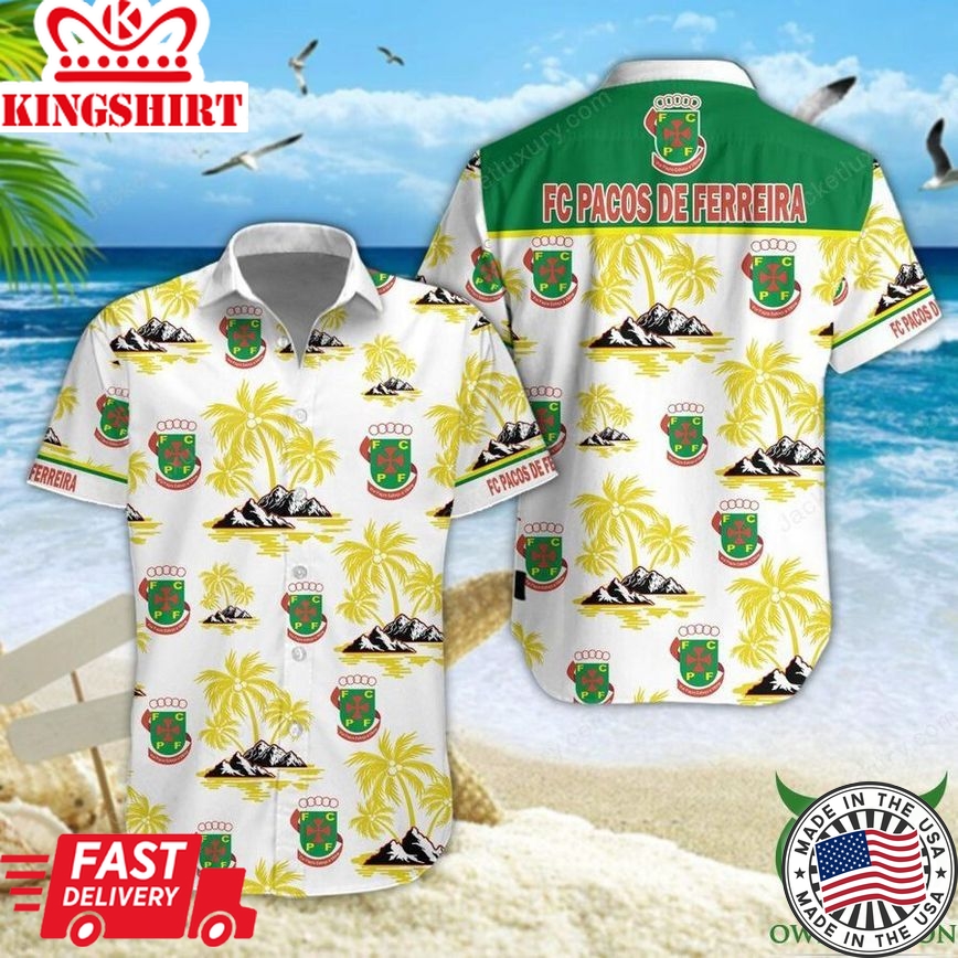 Fc Pa?Os De Ferreira Coconut Tree Trendy Hawaiian Shirt Aloha Shirt