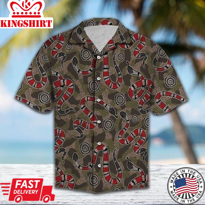 Felacia Aboriginal Snake Unisex Trendy Hawaiian Shirt Summer Gifts