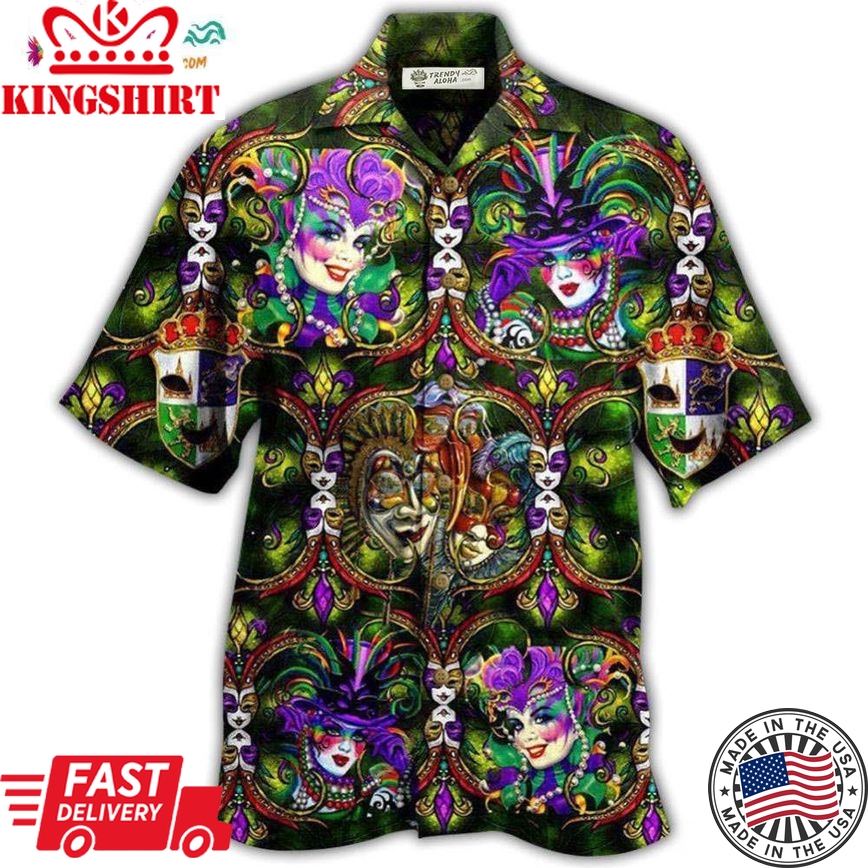 Festival Happy Mardi Gras Hawaiian Shirt